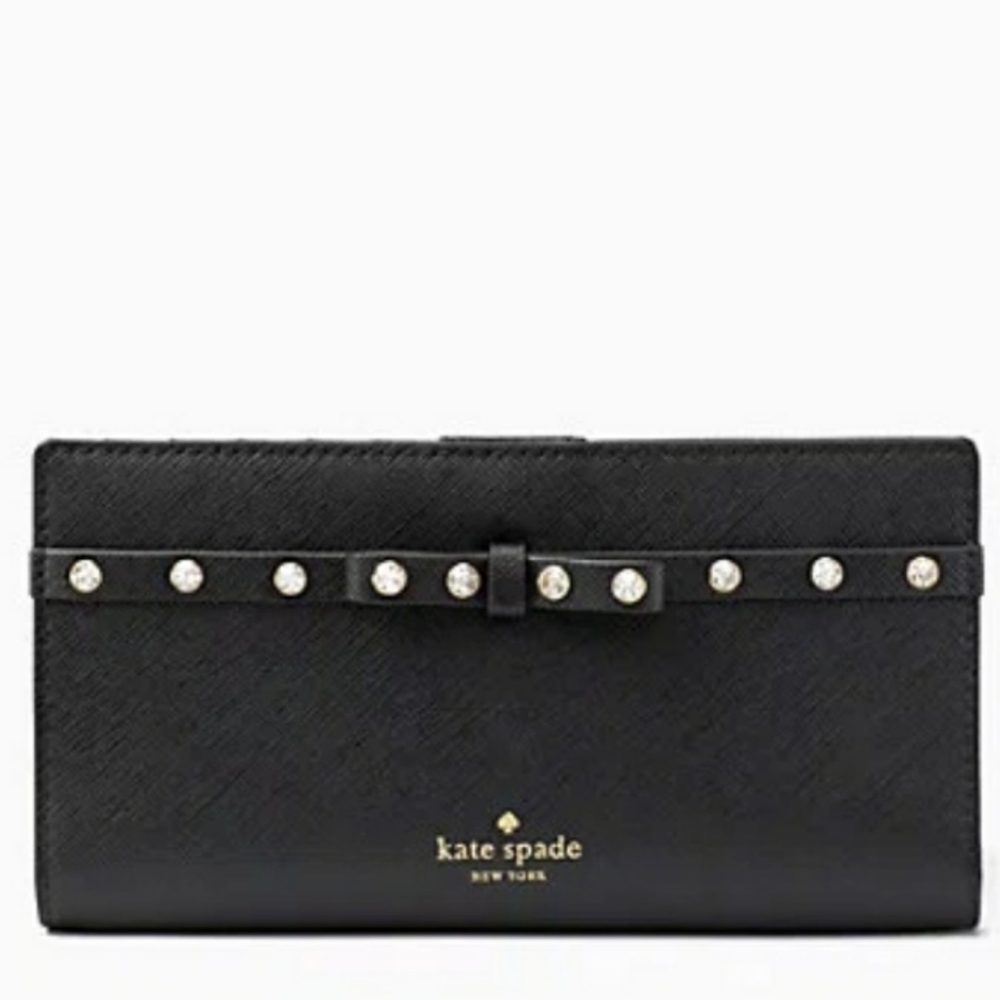 ♠️SALE♠️Kate Spade Bow Rhinestone Wallet